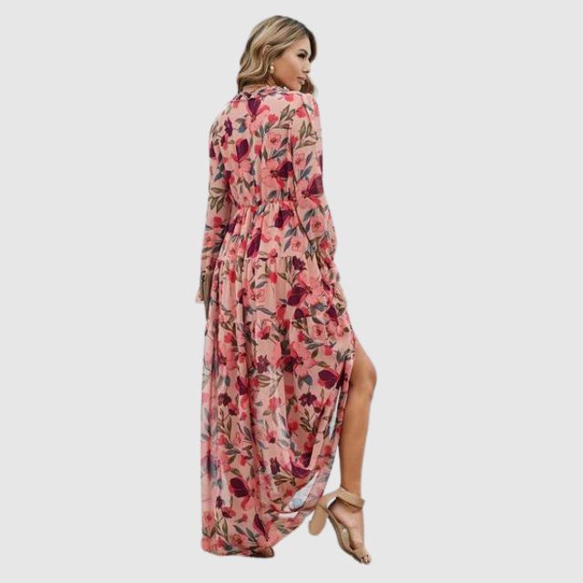 Chiffon-Maxikleid mit Blumenprint
