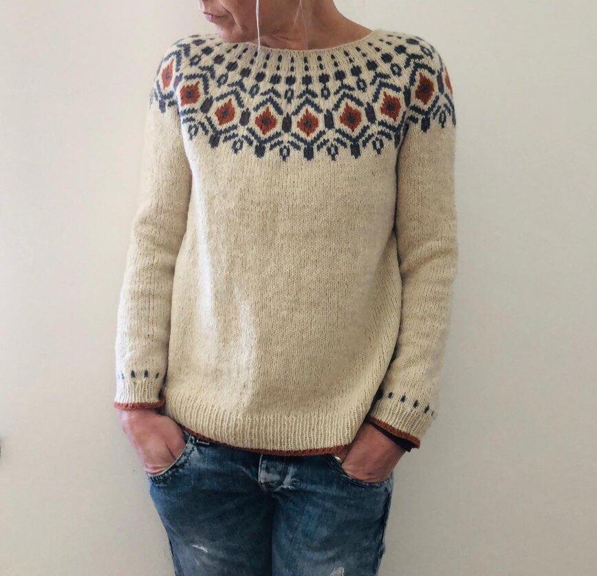 Einzigartiger Strickpullover