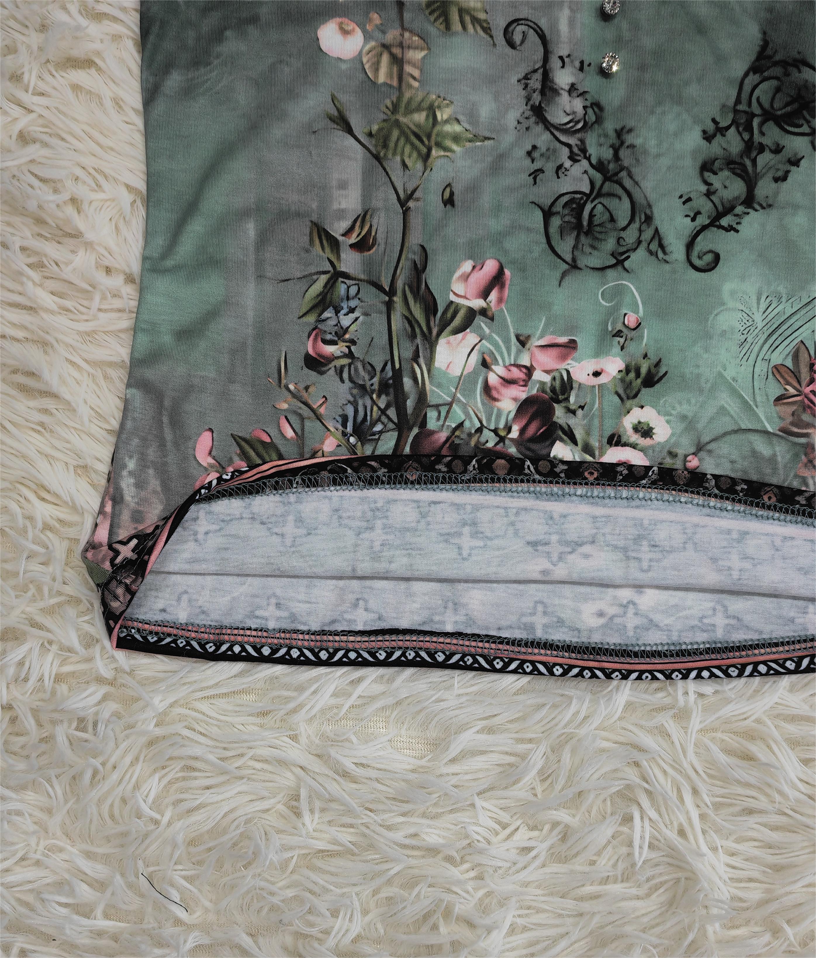 Ärmelloses Top mit Aquarell-Blumenmuster