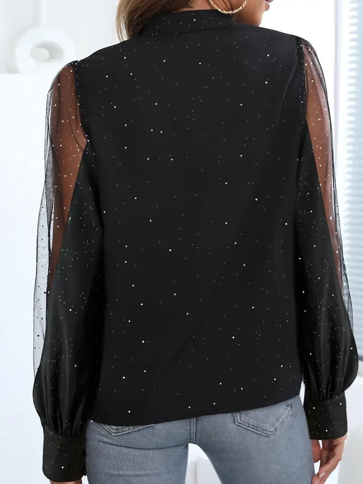 Elegante Bluse mit tiefem Ausschnitt