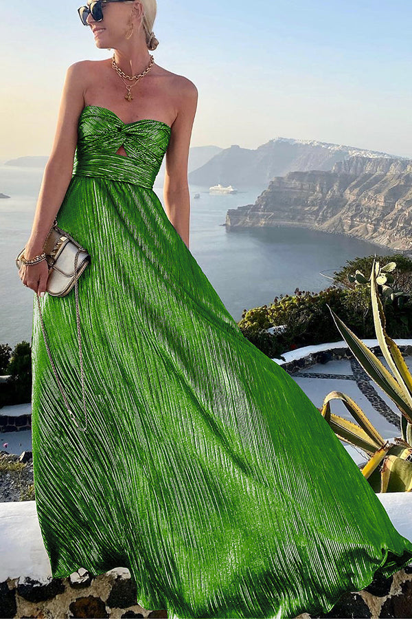 Damen-Maxikleid mit tiefem Ausschnitt