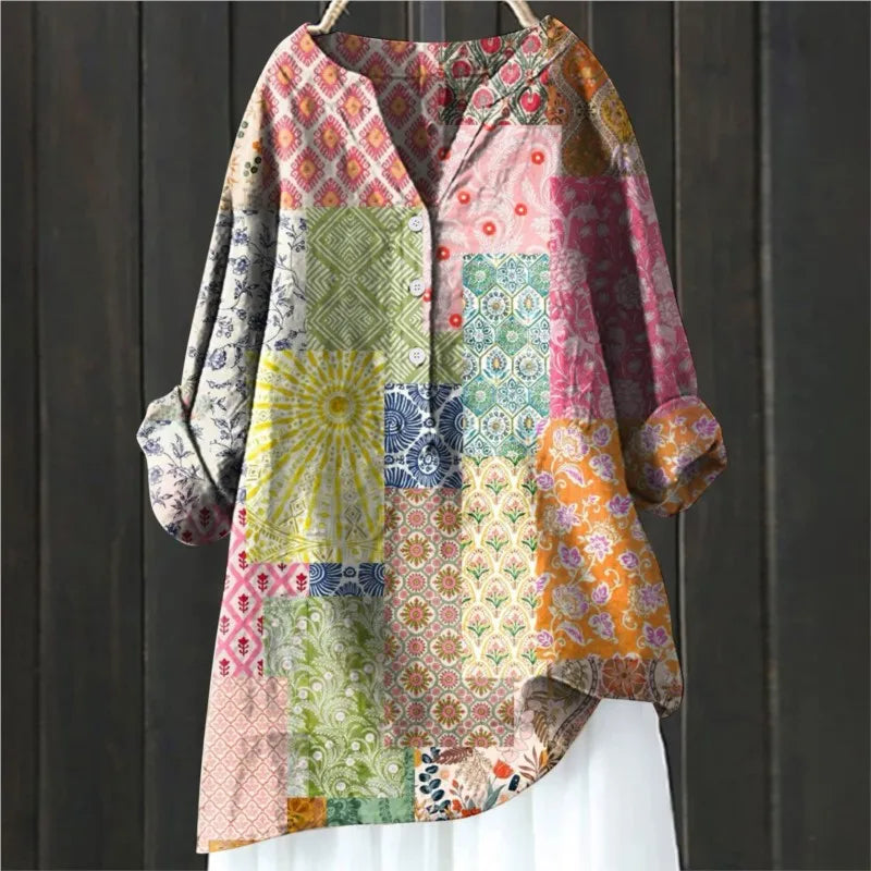 Casuall Blouse with Floral Pattern