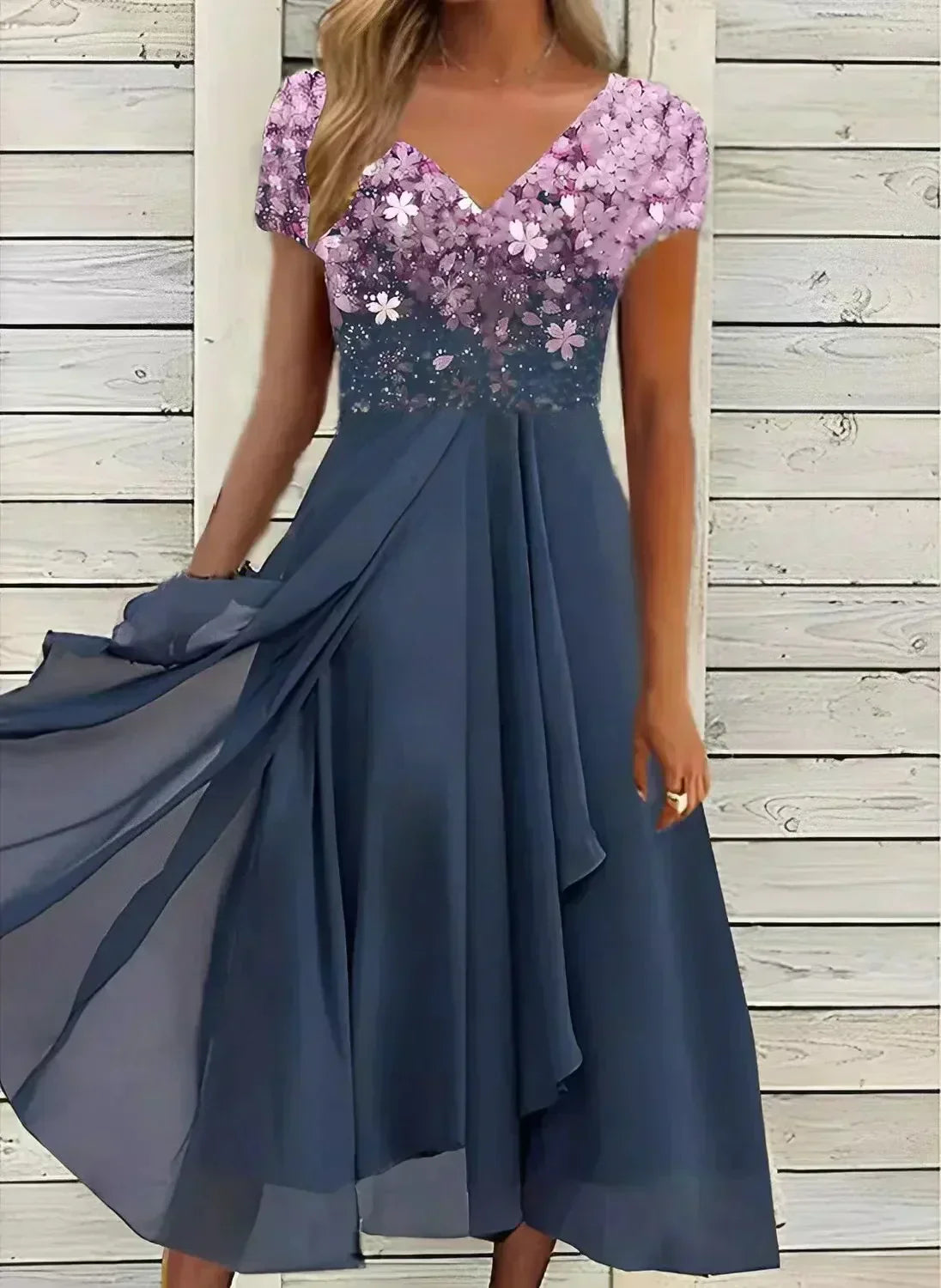 Damen-Chiffon-Abendkleid