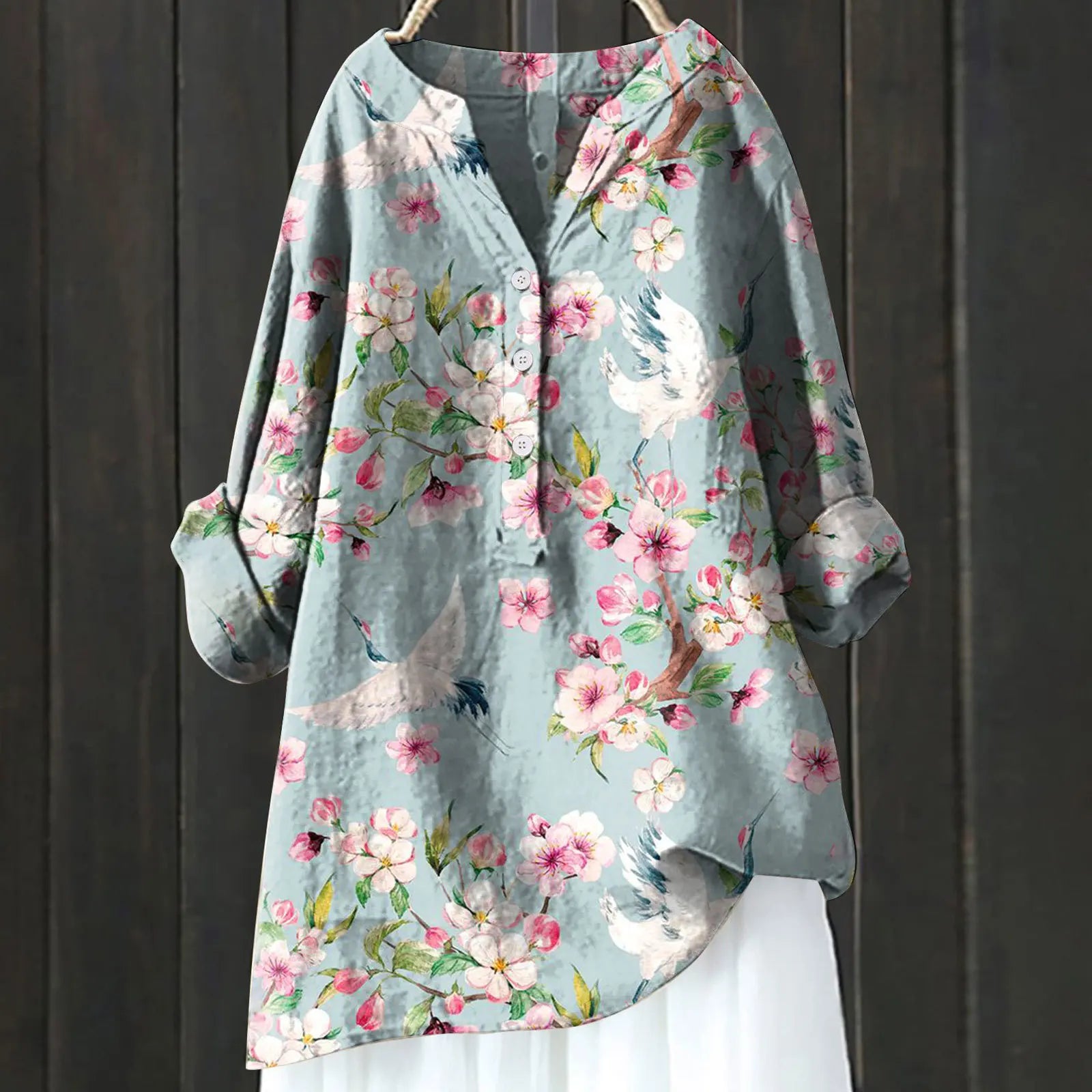 Casuall Blouse with Floral Pattern