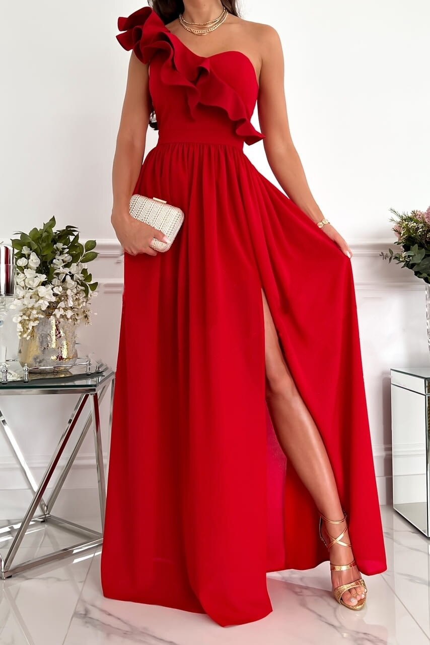 Asymmetrisches One-Shoulder-Kleid