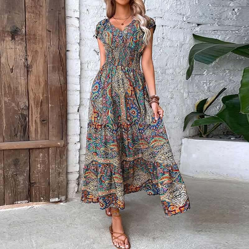 Boho Maxikleid im Vintage-Stil